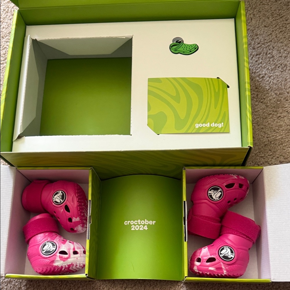 Limited Edition DOG Pink Clog Boots with Adjustable Strap - CROCS